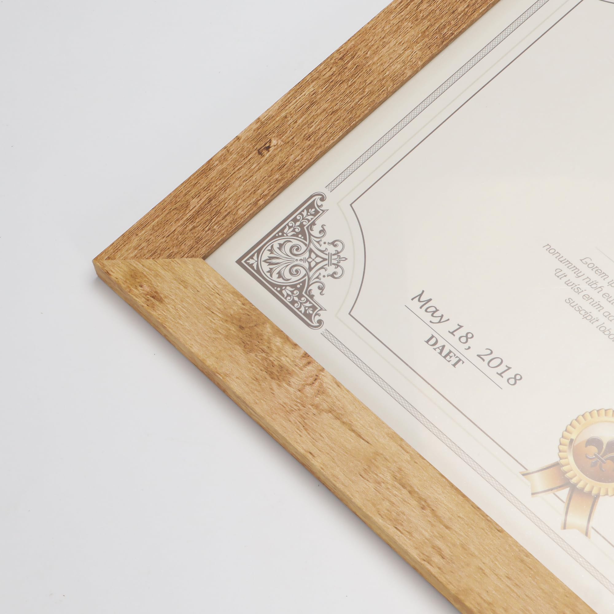 PETAFLOP Picture Frame 8.5x11 Rustic Certificate Frames Wall Tabletop Display Horizontally or Vertically, 7 Pack